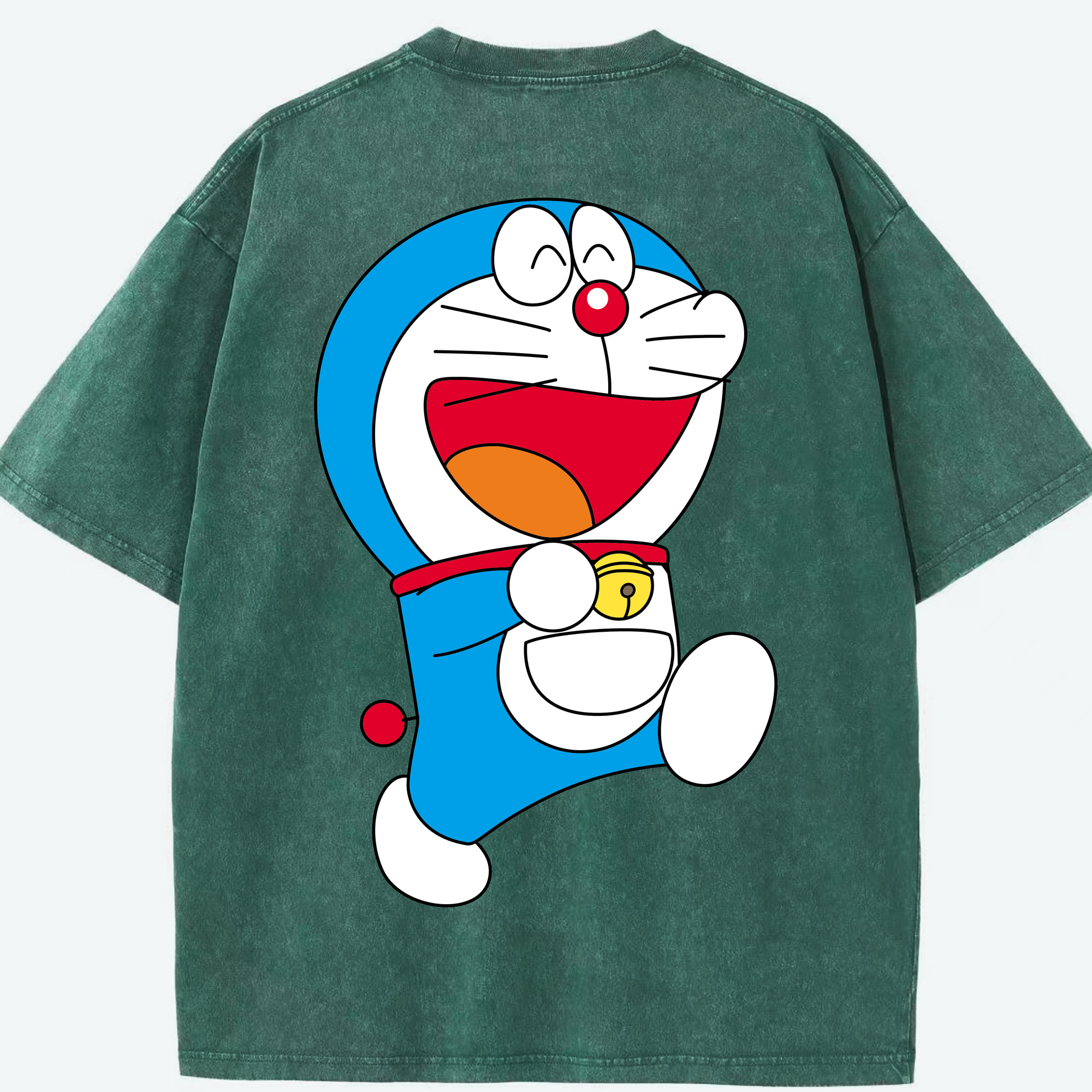 （画像用） ドラえもん Doraemon 綿100% ヴィンテージ風 半袖Tシャツ（背面プリント）
